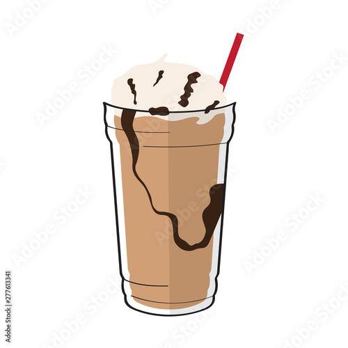 Isolated frappe icon over a white background - Vector