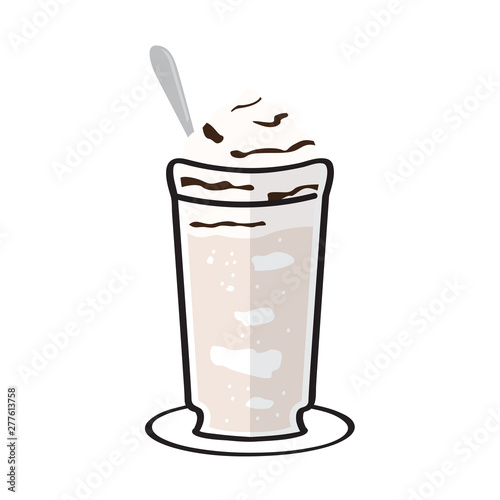 Isolated frappe icon over a white background - Vector