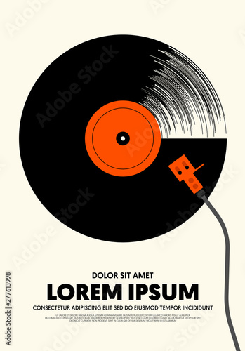 Music poster modern vintage retro style