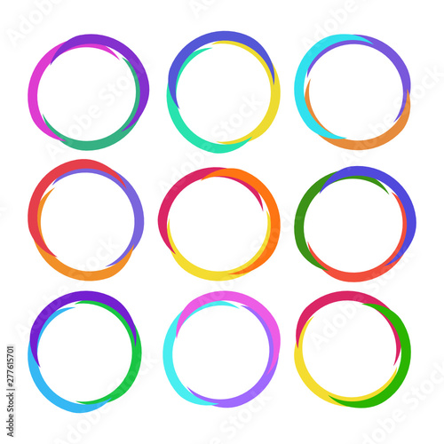 Set of colorful circles