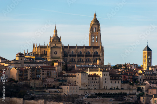 The Segovia cathedral  a Gothic style Roman Catholic cathedral and the tallest tower in Spain