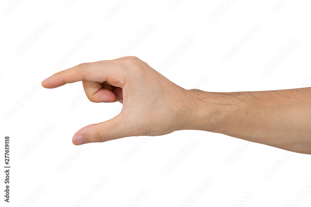 Man hand holding isolated on white background with clipping path. Man hand holding isolated on white background with clipping path.