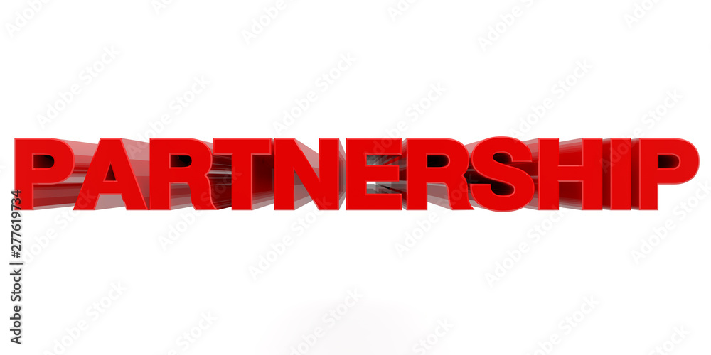 PARTNERSHIP word on white background 3d rendering PARTNERSHIP word on white background 3d rendering