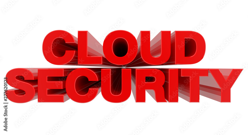 CLOUD SECURITY word on white background 3d rendering CLOUD SECURITY word on white background 3d rendering