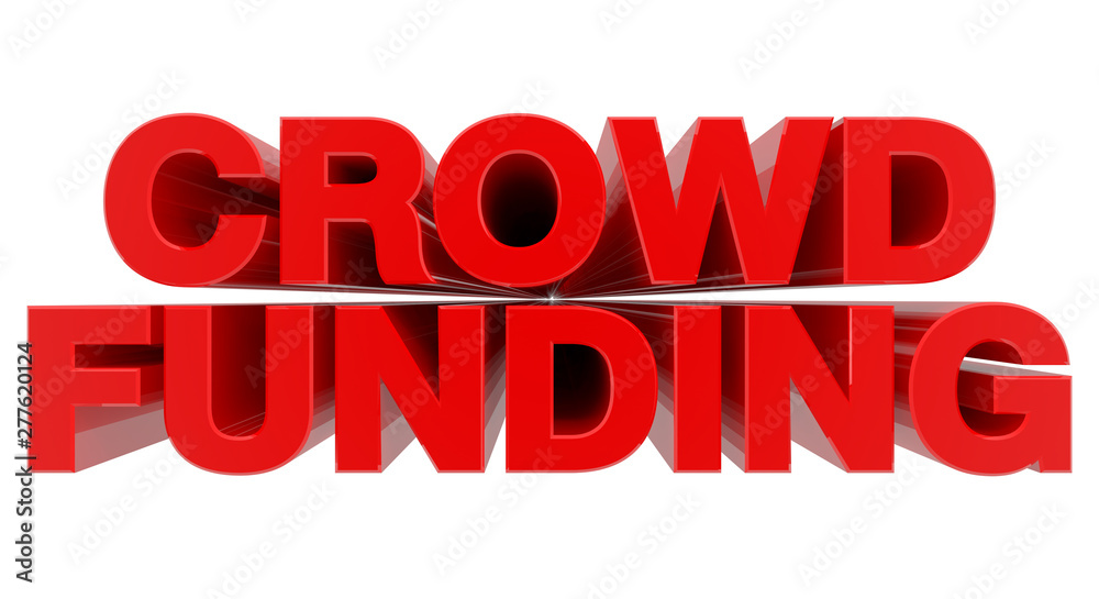 CROWD FUNDING word on white background 3d rendering CROWD FUNDING word on white background 3d rendering