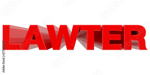 LAWTER word on white background 3d rendering photo