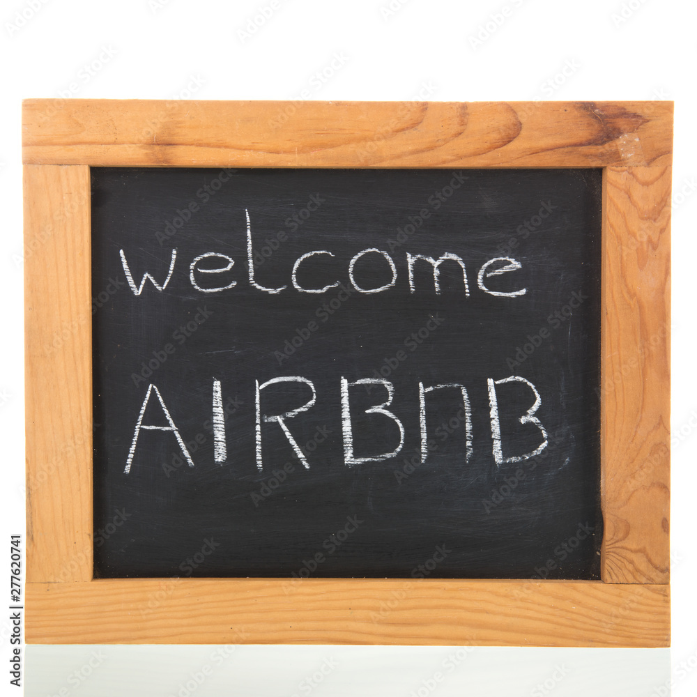 Obraz premium Airbnb on blackboard