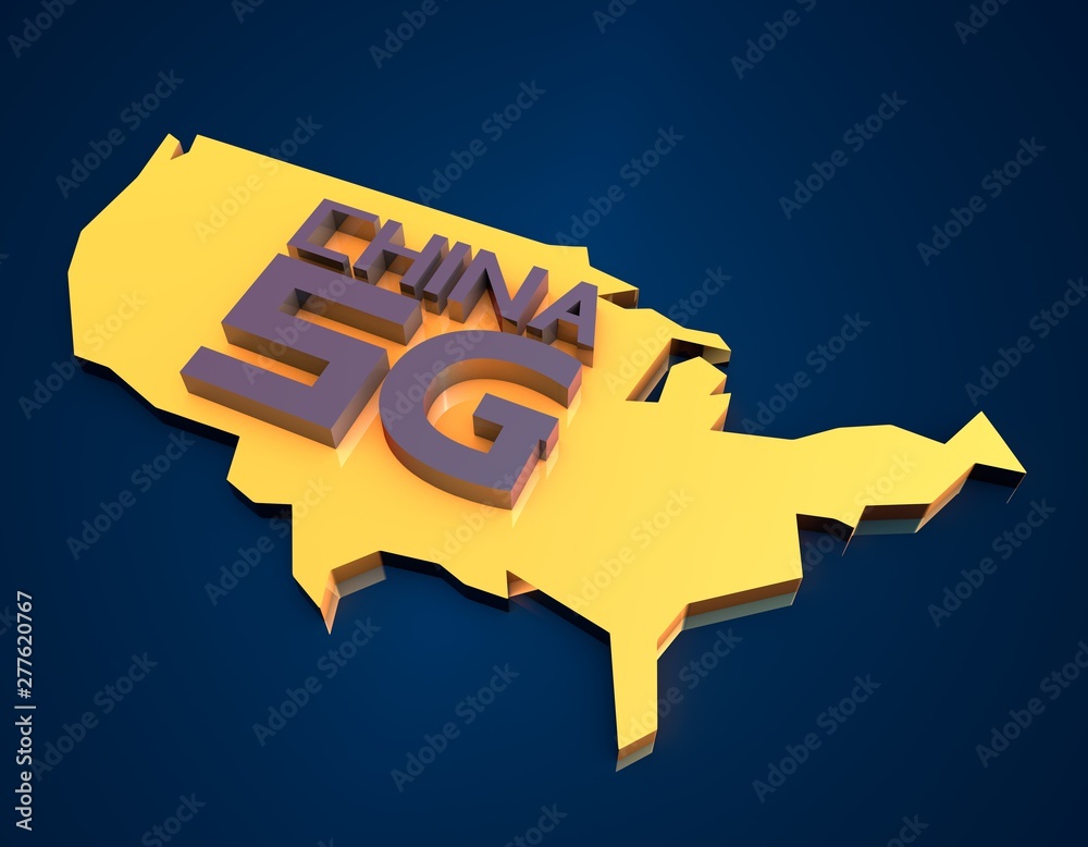 China 5G and the United States map China 5G and the United States map