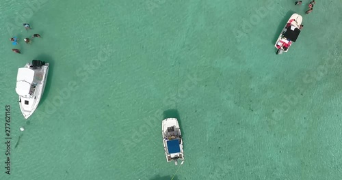 aerial view of a boat