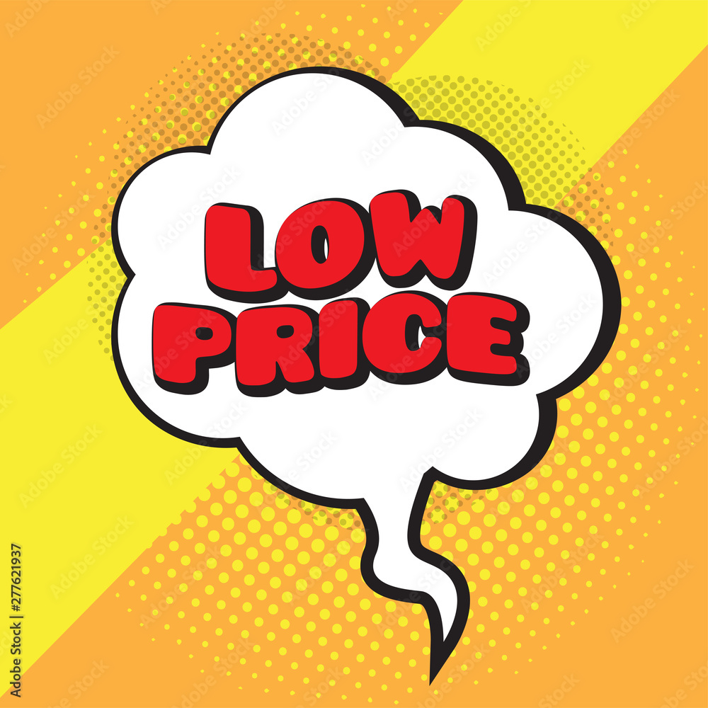 Comic bubble chat sale on a halftone background - Vector Comic bubble chat sale on a halftone background - Vector