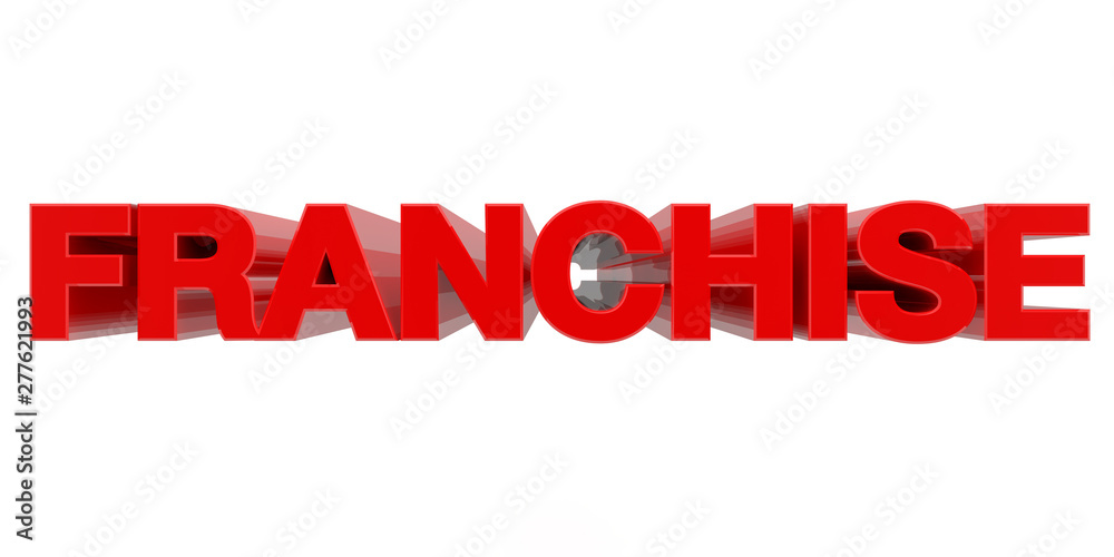 FRANCHISE word on white background 3d rendering FRANCHISE word on white background 3d rendering