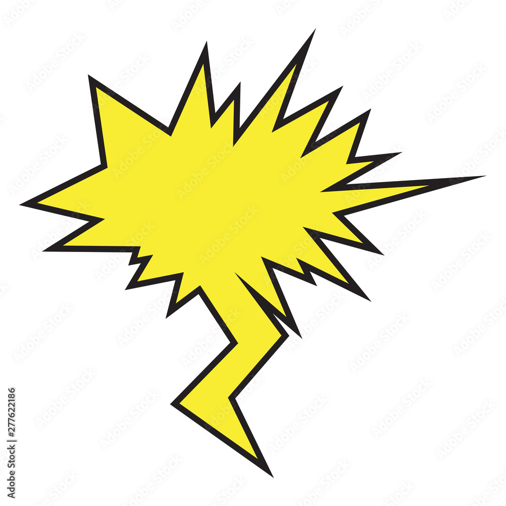 Comic bubble chat on a white background - Vector