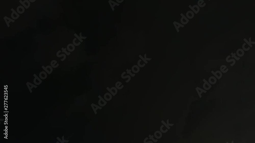 Time lapse Thunderstorm with flashing lightning, Thunderstorm clouds at night with lightning Time lapse