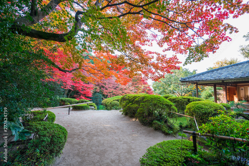 京都　詩仙堂の紅葉