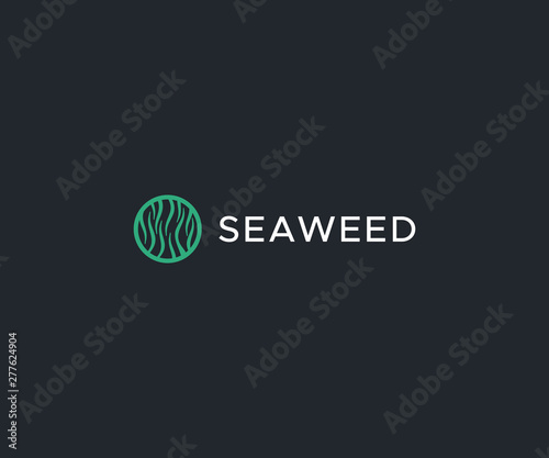 seaweed logo design element