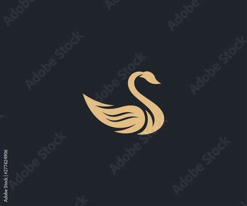 swan logo design element