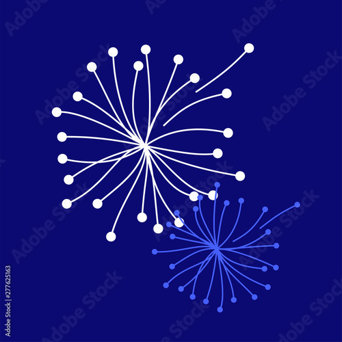 fabric print design dandelion or firework