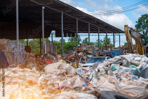 Garbage recycle factory in Asia photo