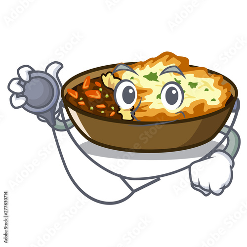 Doctor gratin is served into character plates