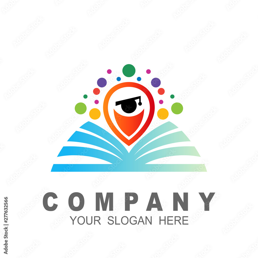 Education book logo sign symbol icon, colorful icon, academy symbol, human and book symbol Education book logo sign symbol icon, colorful icon, academy symbol, human and book symbol