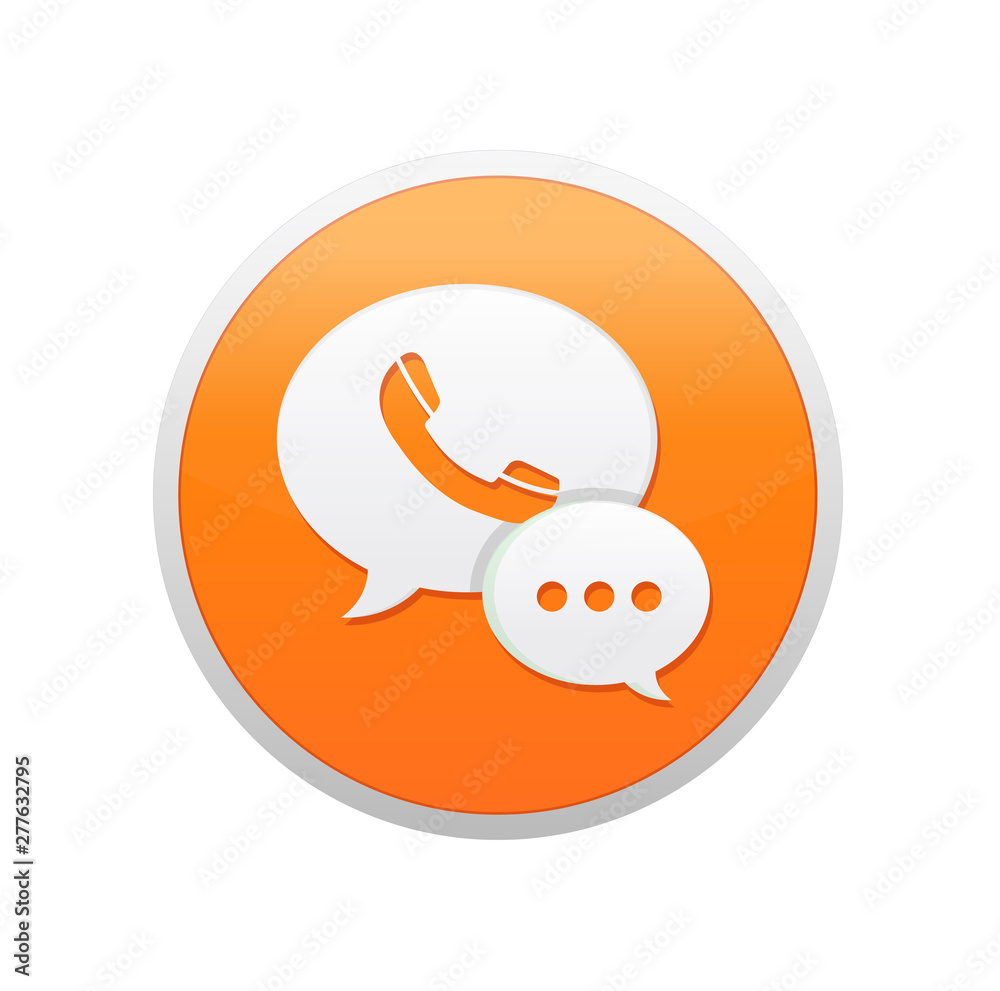 Fototapeta premium Chat and call app icon design