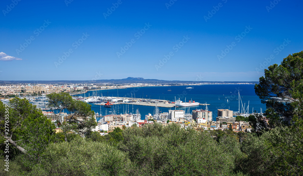 Panoramic view of the port of Palma de Mallorca