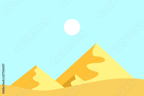 Desert landscape. Vector background.