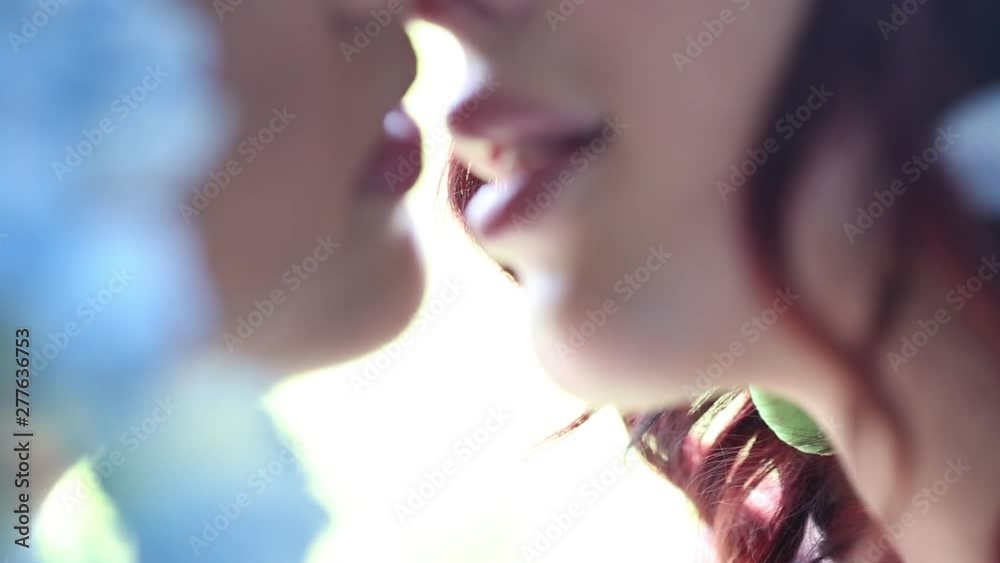 Gentle Lesbian Kissing