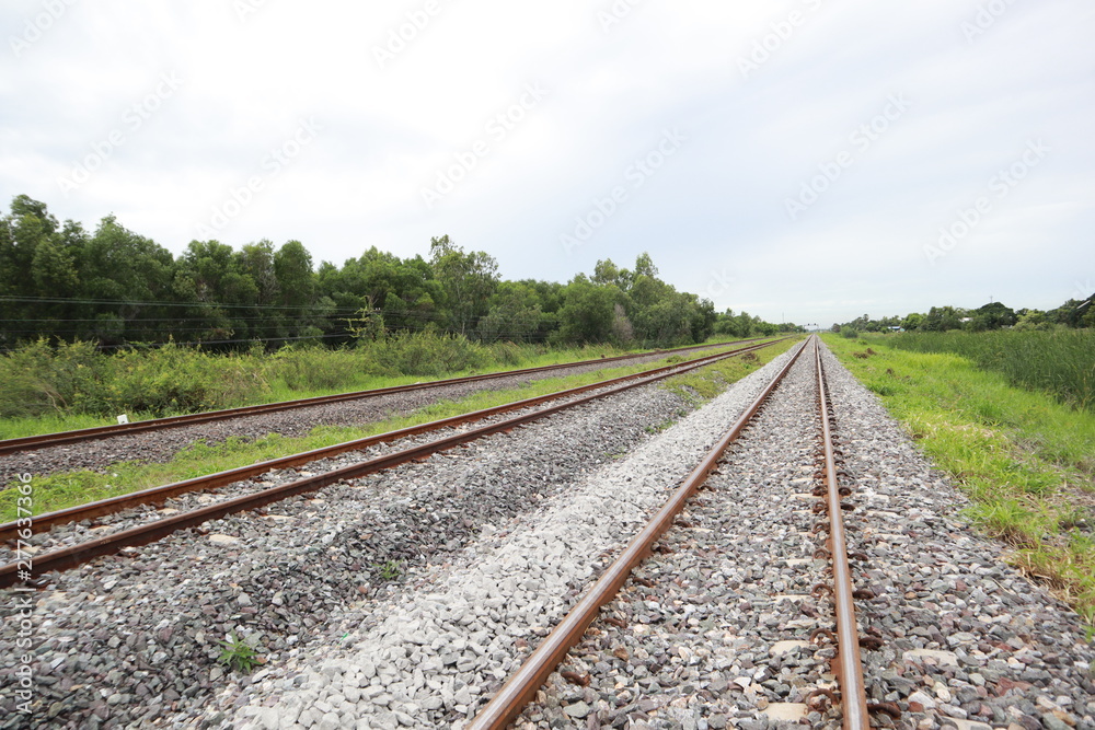 railway in the countryside Thailand railway in the countryside Thailand