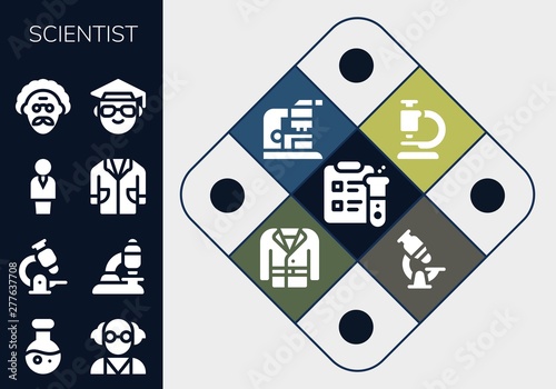 scientist icon set