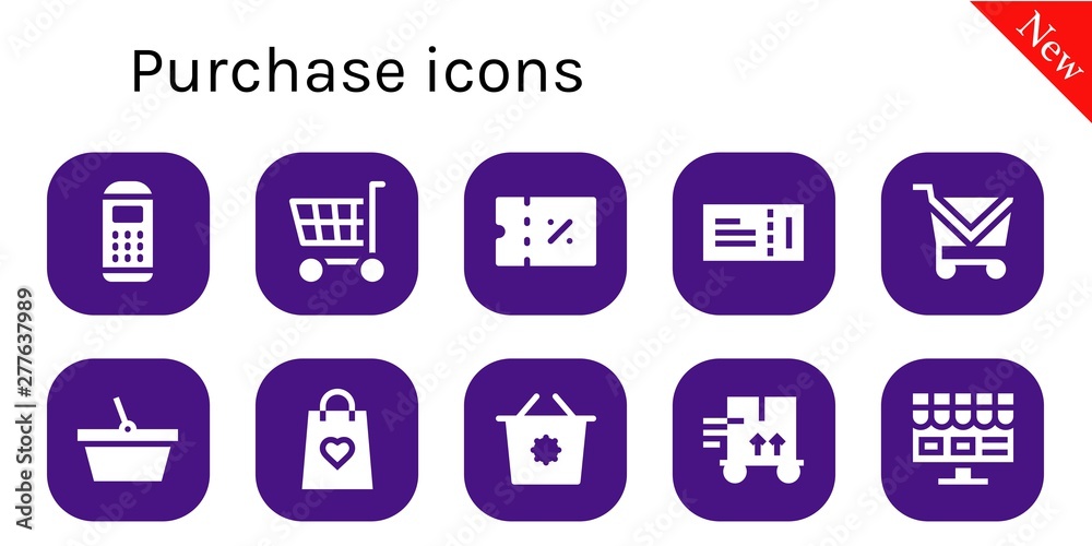 purchase icon set purchase icon set