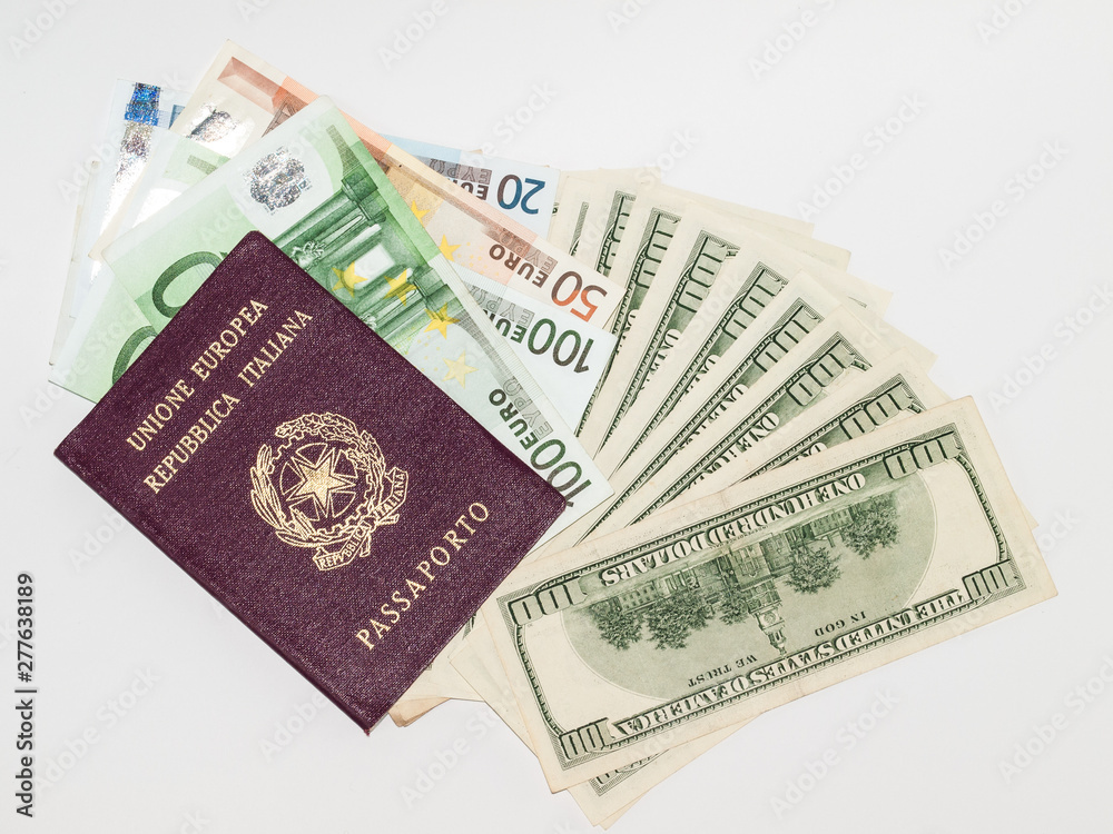 dollars and euro and passport - gangster terrorism dollars and euro and passport - gangster terrorism