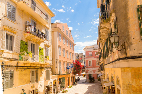 corfu city centers houses windows architecture spring colors greece © sea and sun