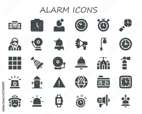 alarm icon set