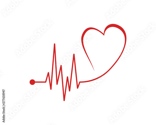 Art design health medical heartbeat pulse vector
