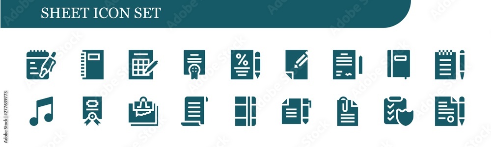 sheet icon set sheet icon set