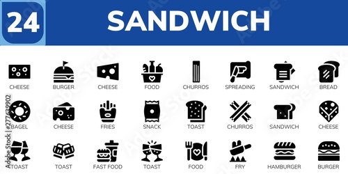 sandwich icon set