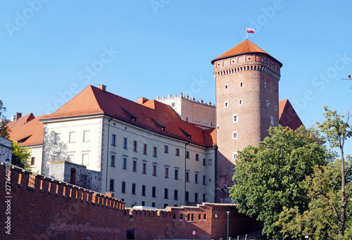 Wawel castle famous landmark in Krakow, Poland.
