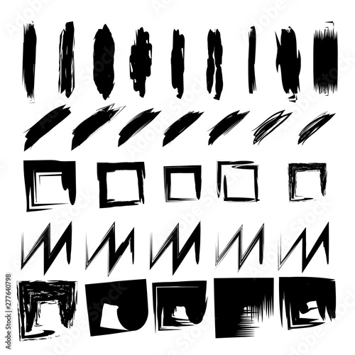 abstract paint brush stroke cartoon