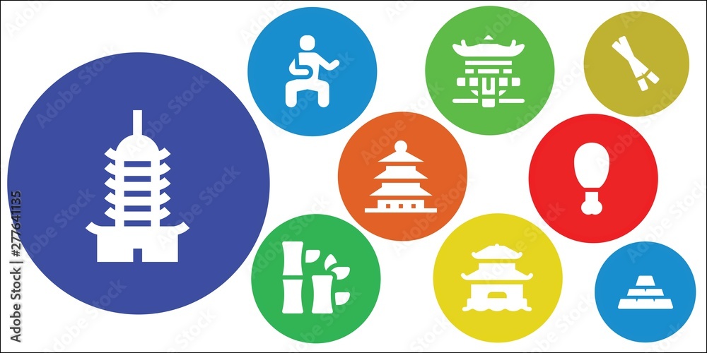chinese icon set chinese icon set