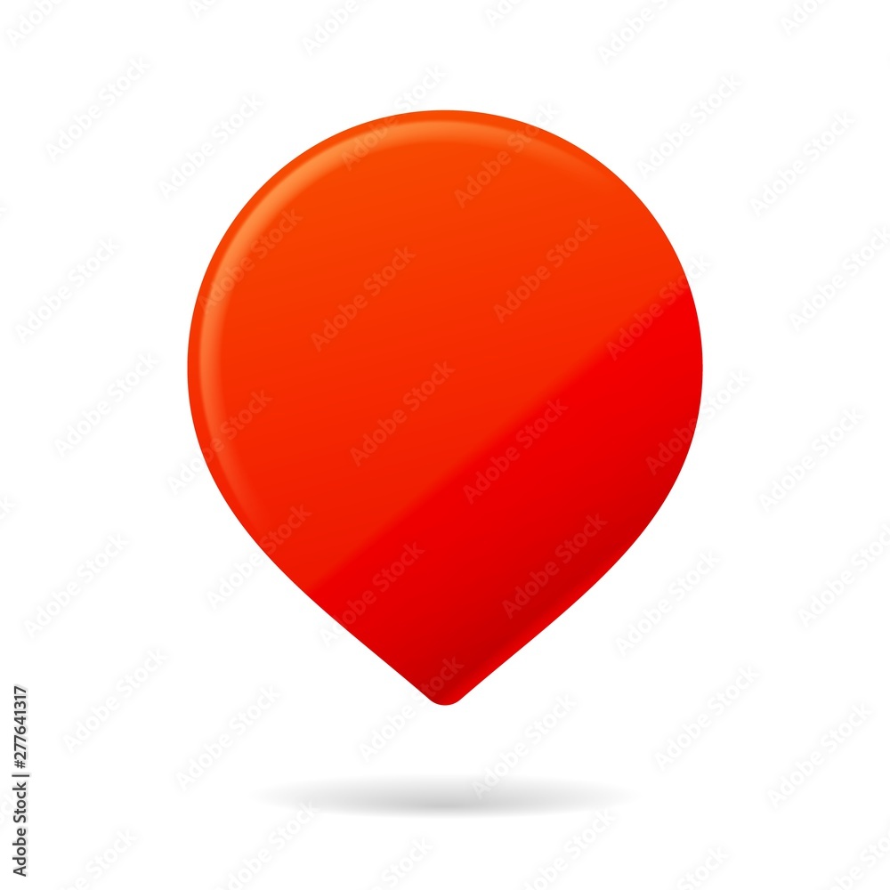 Red Vector Pin on white background Red Vector Pin on white background