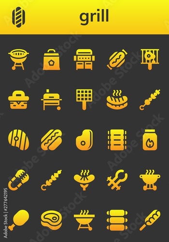 grill icon set