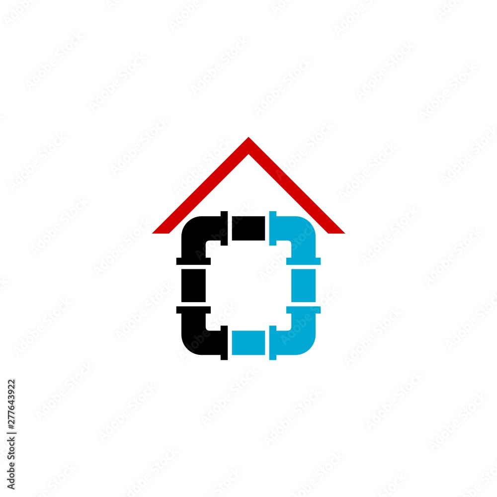 House plumbing repair symbol logo icon