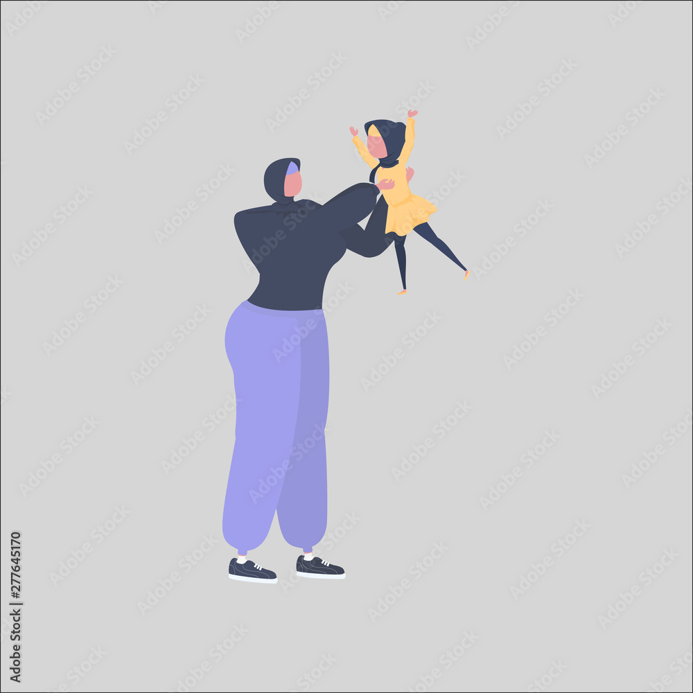 Mother and daughter performing daily activities together Mother and daughter performing daily activities together