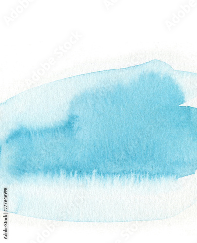 Watercolor spots blue sea. Raster artwork of watercolor spots.