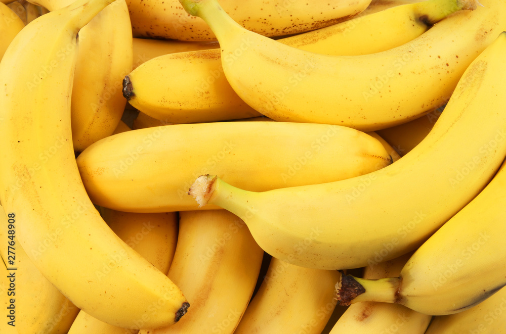 Fresh bananas as background