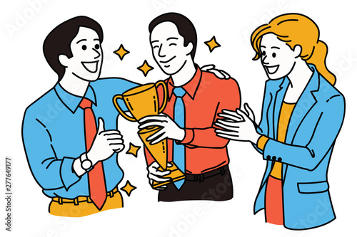 Congratulation friends get reward