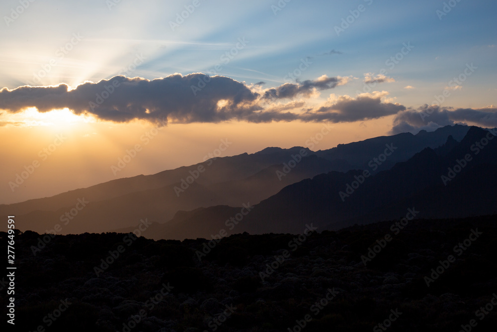 Fototapeta premium Kilimandscharo Sonnenuntergang