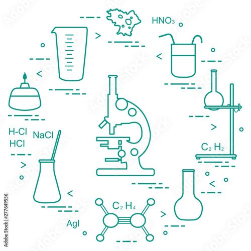 Chemistry scientific, education elements.
