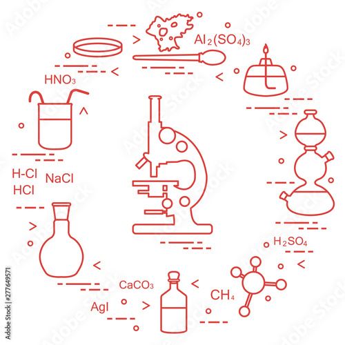 Chemistry scientific, education elements.